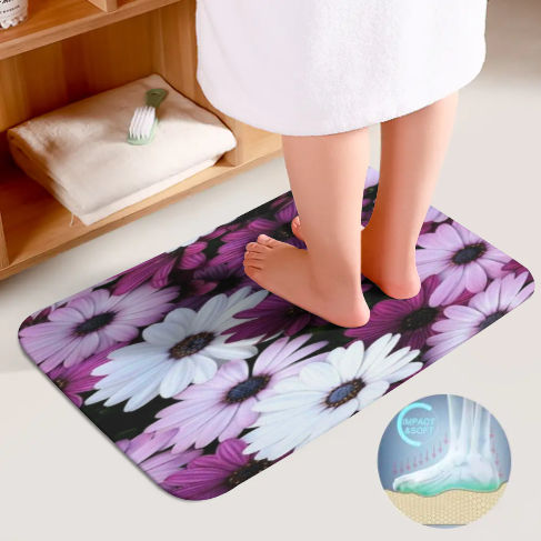 Purple Passion Bathroom Floor 3-Piece Rug Set