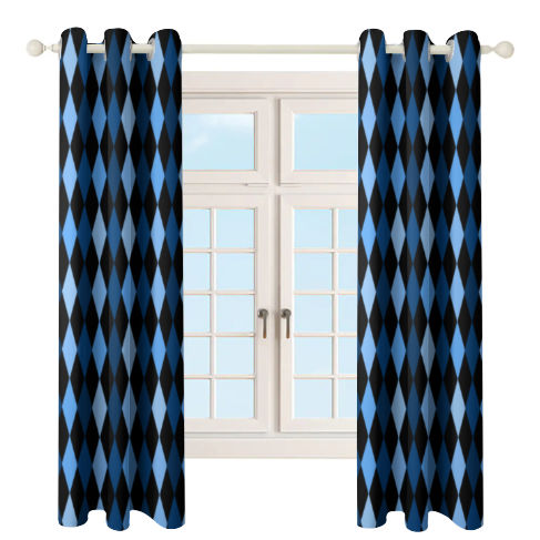 Blue Frenzy Two Pieces Curtains