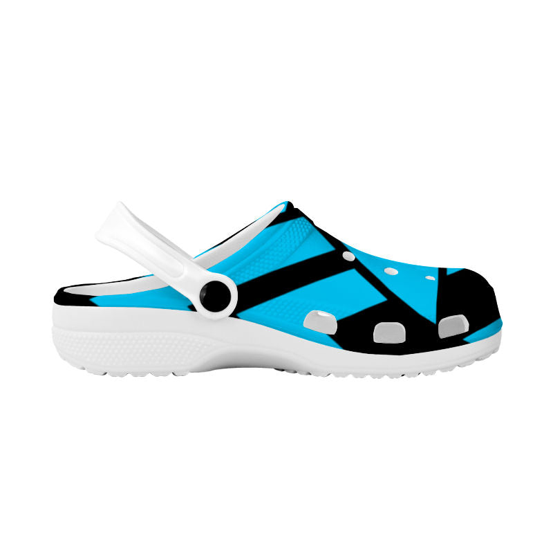 Blue Zag Crocs Shoes