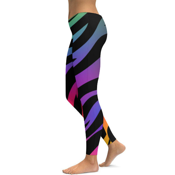 Zebra Wave Yoga Pants