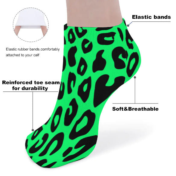 Green Cheetah Socks