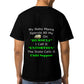 Child Support Adult full width printed T-Shirt (Black)