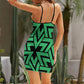 Green Zag Hip Dress