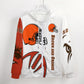 Browns Inspired Zippered Hoodie