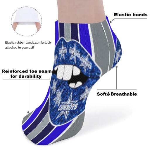 Cowboys Lips Inspired Socks