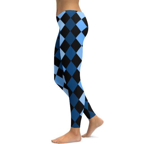 Blue Frenzy Yoga Pants