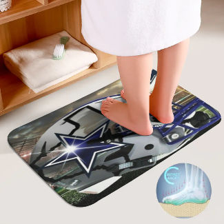 Cowboys Helmet Inspired Bathroom Floor 3-Piece Rug Set