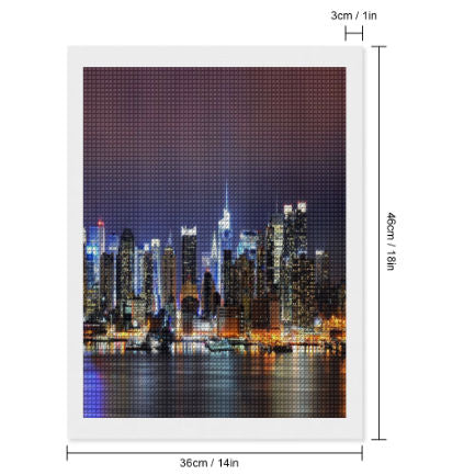 City Lights Square Diamond Painting Canvas
