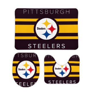 Steelers Inspired Bathroom Floor 3-Piece Rug Set