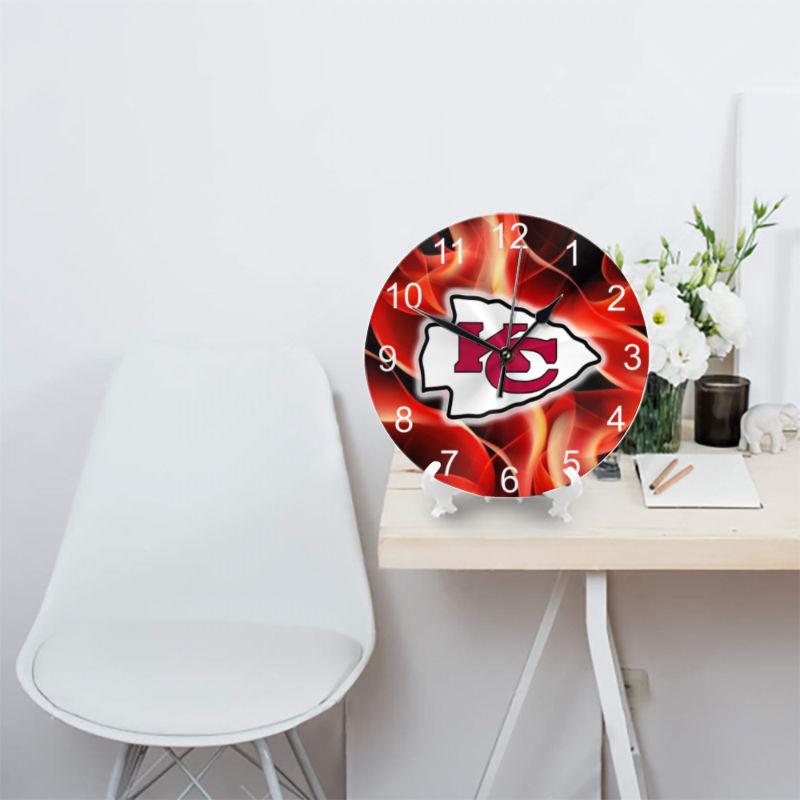 Chiefs Inspired Round Wall Clock