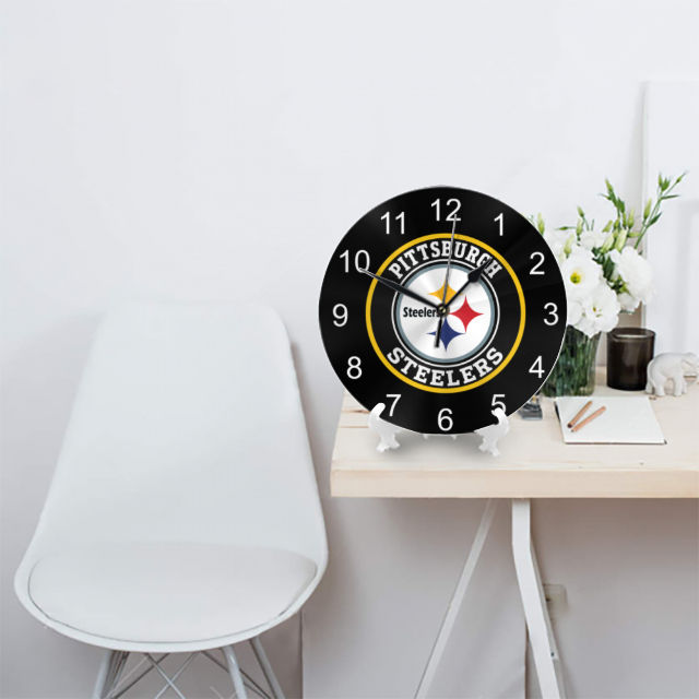 Steelers Inspired Round Wall Clock