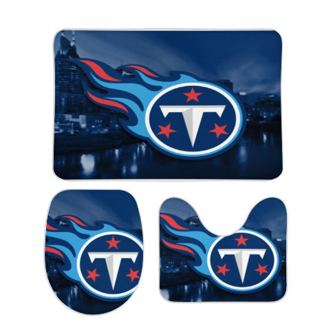 Titans Inspired Bathroom Floor 3-Piece Rug Set
