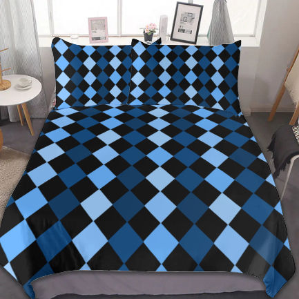 Blue Frenzy 3-Piece Bedding Set (1 Duvet Cover + 2 Pillowcase)