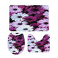 Purple Passion Bathroom Floor 3-Piece Rug Set