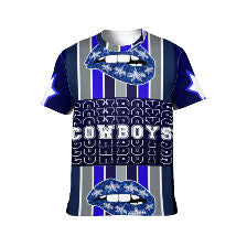 Cowboys Collage Inspired Short Sleeve Jersey T-shirt