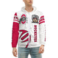 Ohio State Inspired Zippered Hoodie