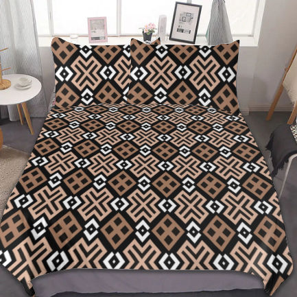 Mocha Loca 3-Piece Bedding Set (1 Duvet Cover + 2 Pillowcase)