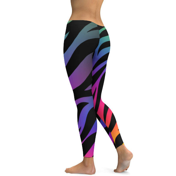 Zebra Wave Yoga Pants