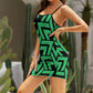 Green Zag Hip Dress