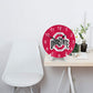 Ohio State Inspired Round Wall Clock