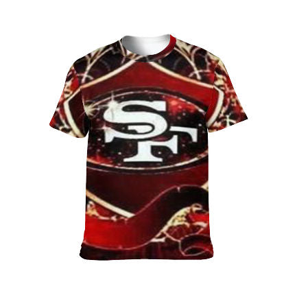 49ers Inspired Short Sleeve Jersey T-shirt